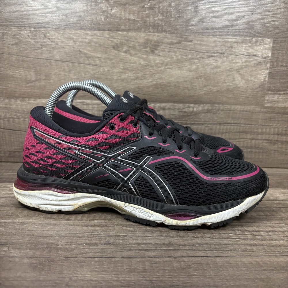 Asics Gel-Cumulus 19 Black Pink Womens US Size 8.5 EUR 40 T7B8N Running Shoes